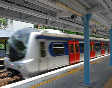 Platform information system Hong Kong Underground